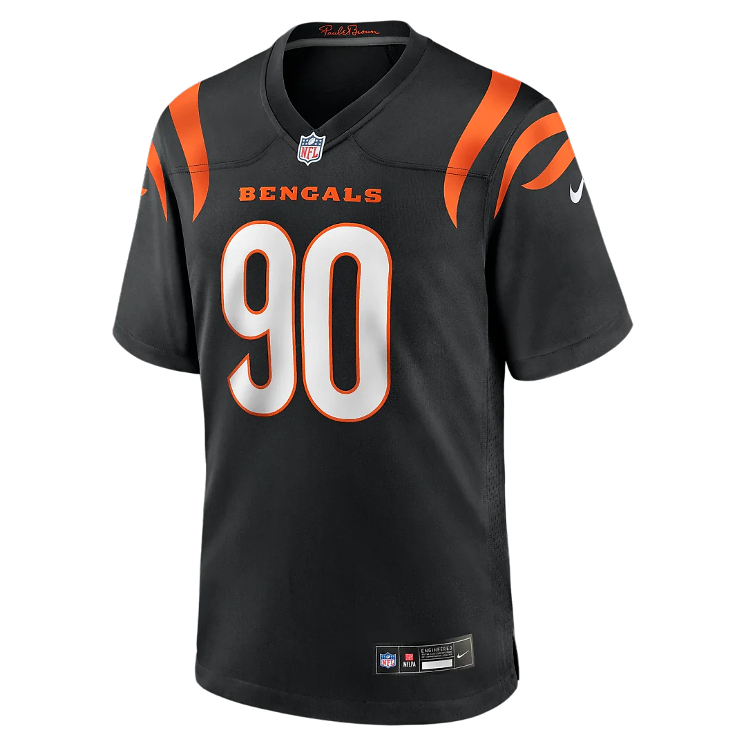 Zennovawear Kris Jenkins Jr. Cincinnati Bengals Game Jersey - Black