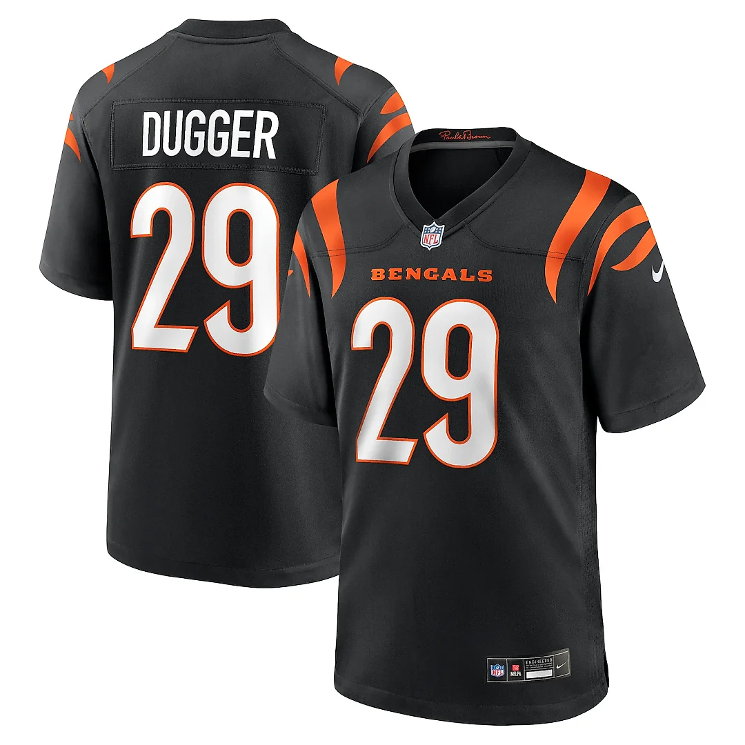 Zennovawear Kyle Dugger Cincinnati Bengals Team Game Jersey - Black