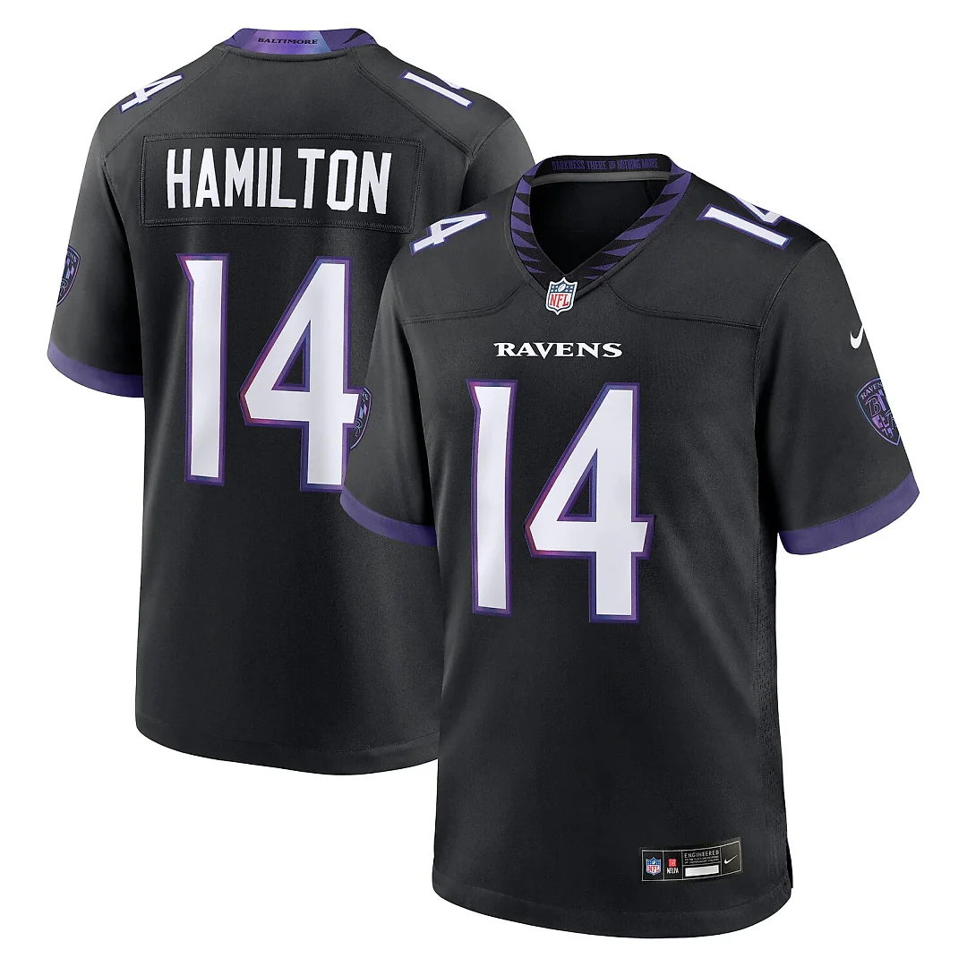 Zennovawear Kyle Hamilton Baltimore Ravens Alternate Game Jersey - Black
