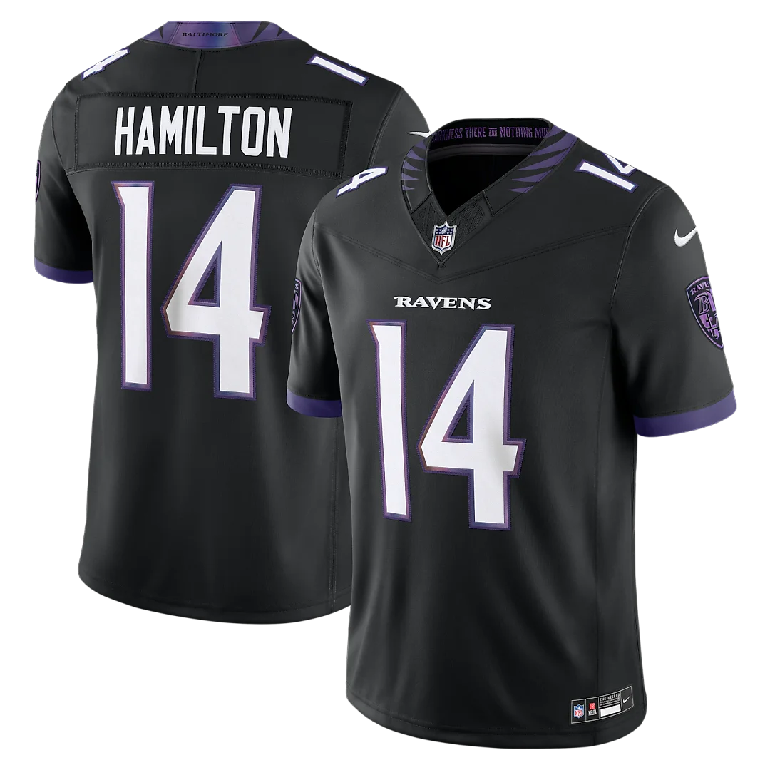 Zennovawear Kyle Hamilton Baltimore Ravens Alternate Vapor FUSE. Stitched Limited Jersey - Black