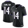 Zennovawear Kyle Hamilton Baltimore Ravens Alternate Vapor FUSE. Stitched Limited Jersey - Black