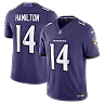 Zennovawear Kyle Hamilton Baltimore Ravens Team Vapor FUSE. Stitched Limited Jersey - Purple