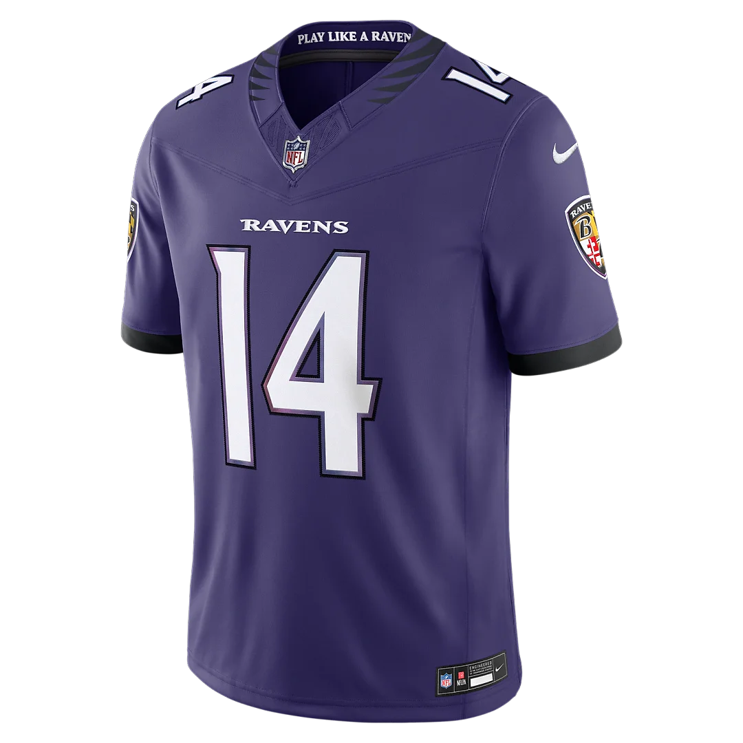 Zennovawear Kyle Hamilton Baltimore Ravens Team Vapor FUSE. Stitched Limited Jersey - Purple