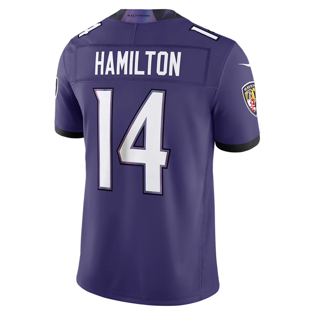 Zennovawear Kyle Hamilton Baltimore Ravens Team Vapor FUSE. Stitched Limited Jersey - Purple