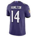 Zennovawear Kyle Hamilton Baltimore Ravens Team Vapor FUSE. Stitched Limited Jersey - Purple