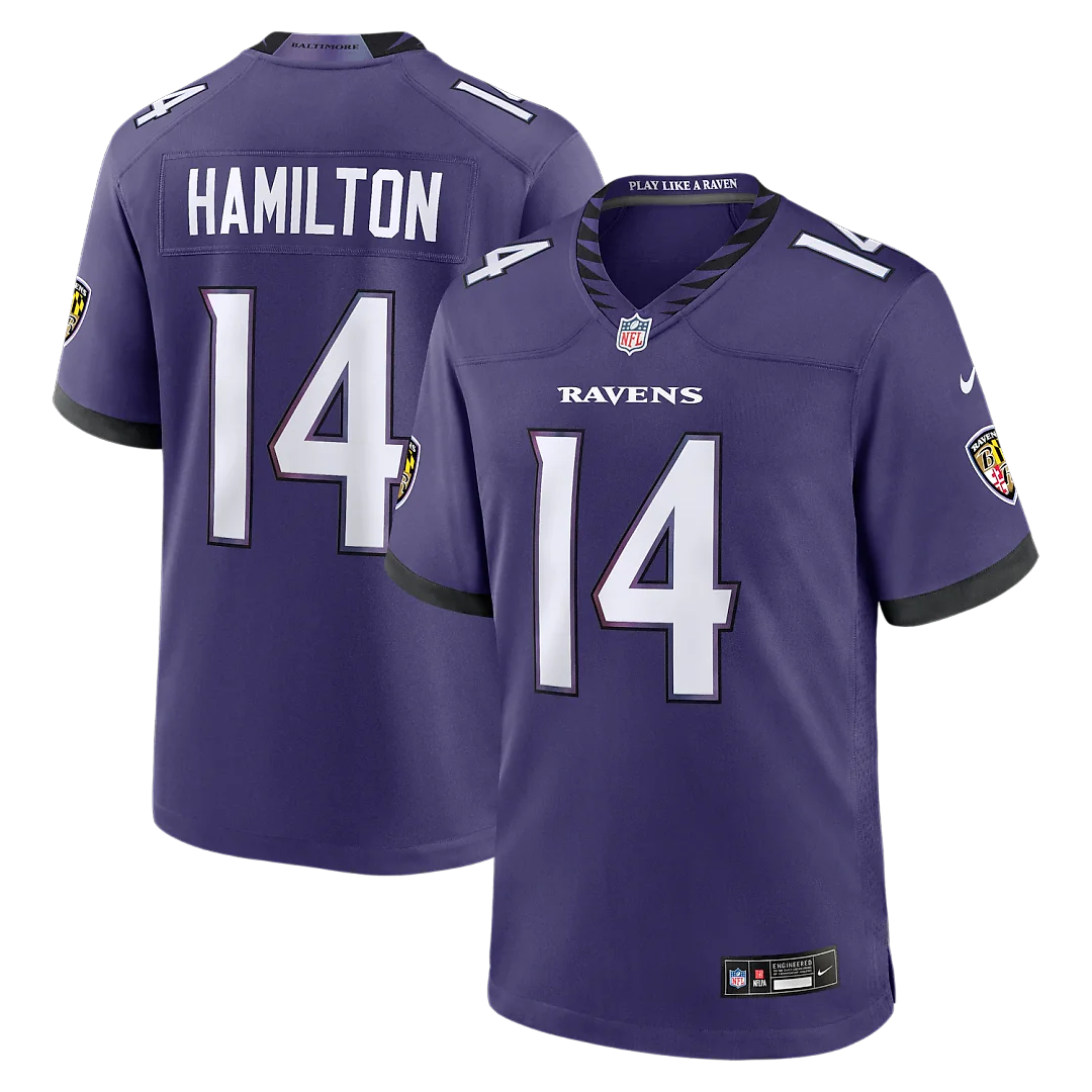 Zennovawear Kyle Hamilton Baltimore Ravens Team Game Jersey - Purple