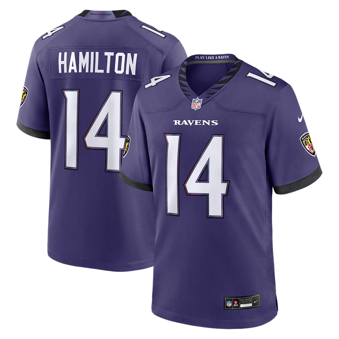 Zennovawear Kyle Hamilton Baltimore Ravens Team Game Jersey - Purple