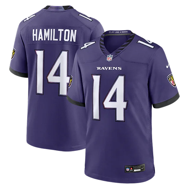 Zennovawear Kyle Hamilton Baltimore Ravens Team Game Jersey - Purple