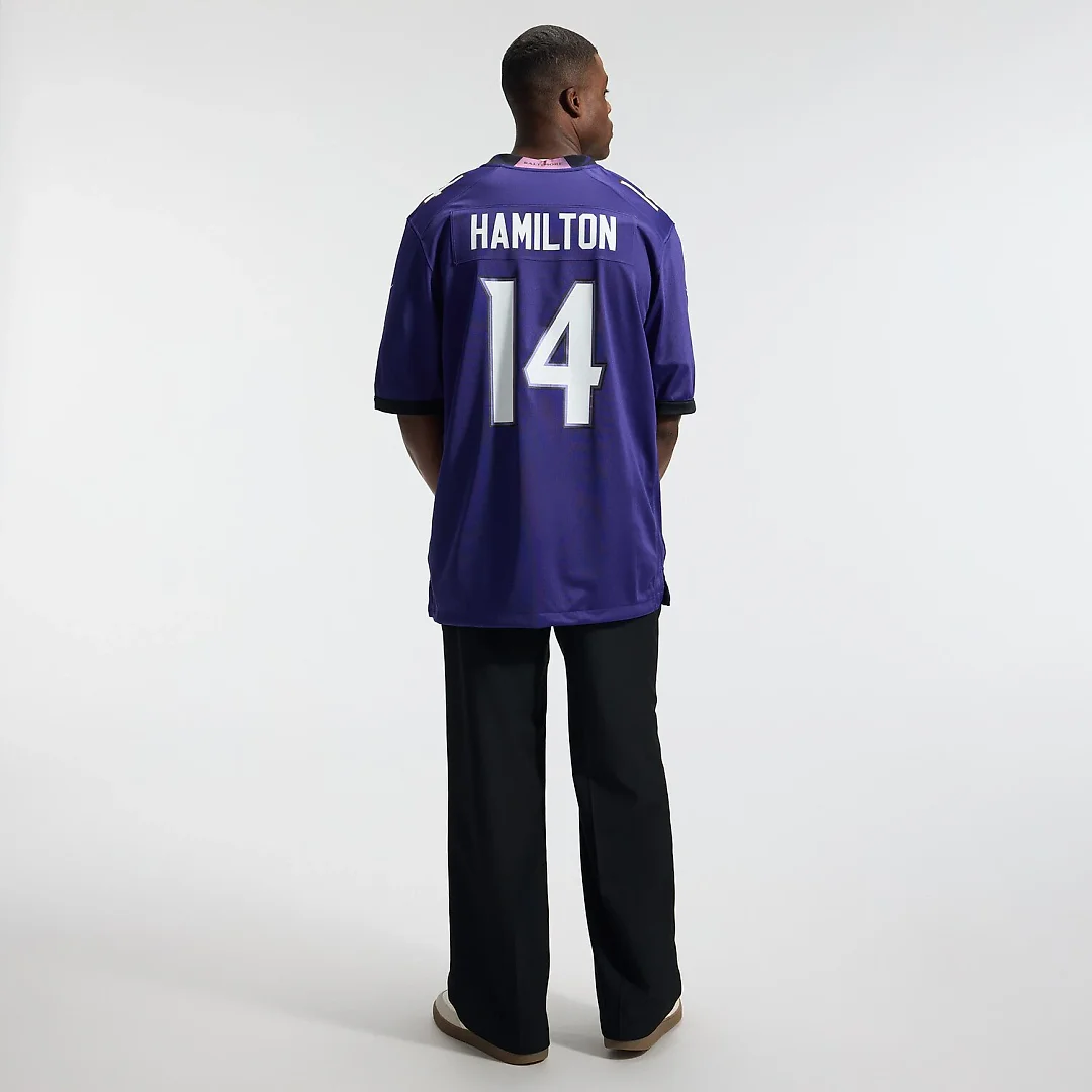 Zennovawear Kyle Hamilton Baltimore Ravens Team Game Jersey - Purple