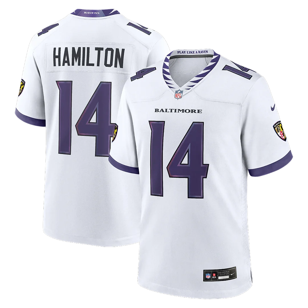 Zennovawear Kyle Hamilton Baltimore Ravens Game Jersey - White