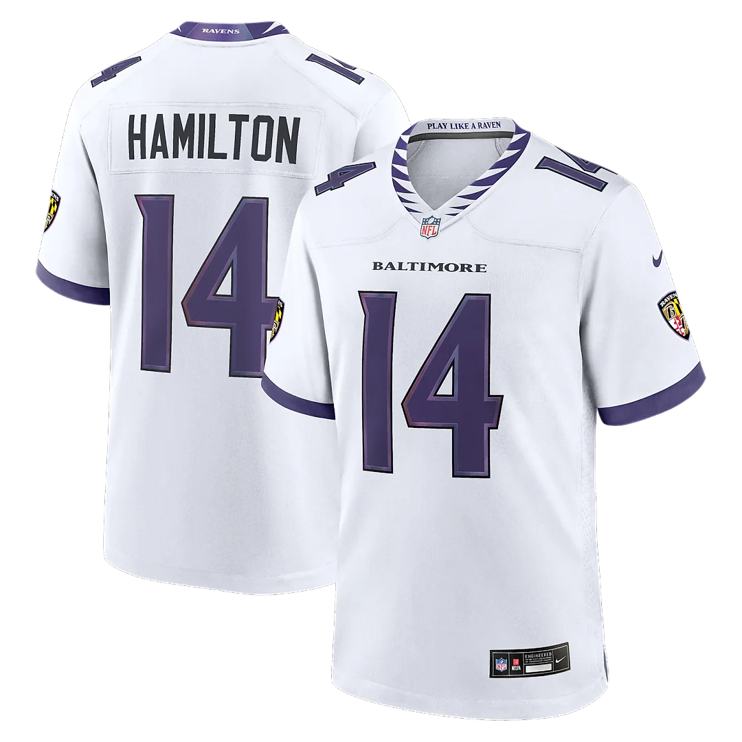 Zennovawear Kyle Hamilton Baltimore Ravens Game Jersey - White