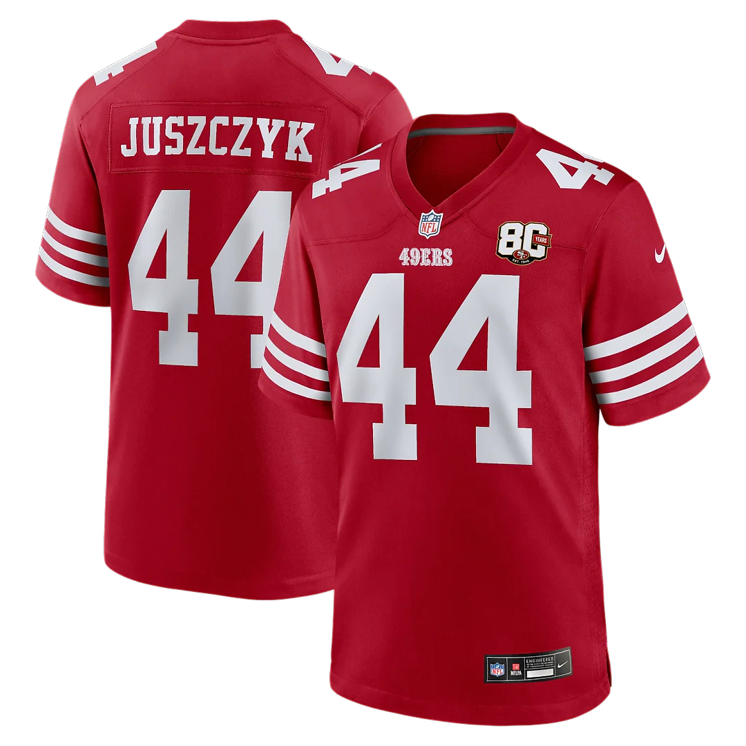 Zennovawear Kyle Juszczyk San Francisco 49ers 80th Anniversary Game Jersey - Scarlet