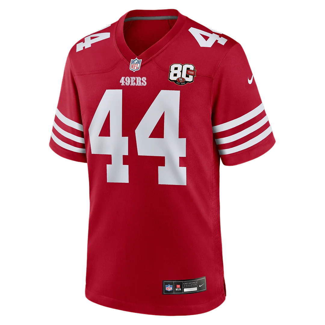Zennovawear Kyle Juszczyk San Francisco 49ers 80th Anniversary Game Jersey - Scarlet