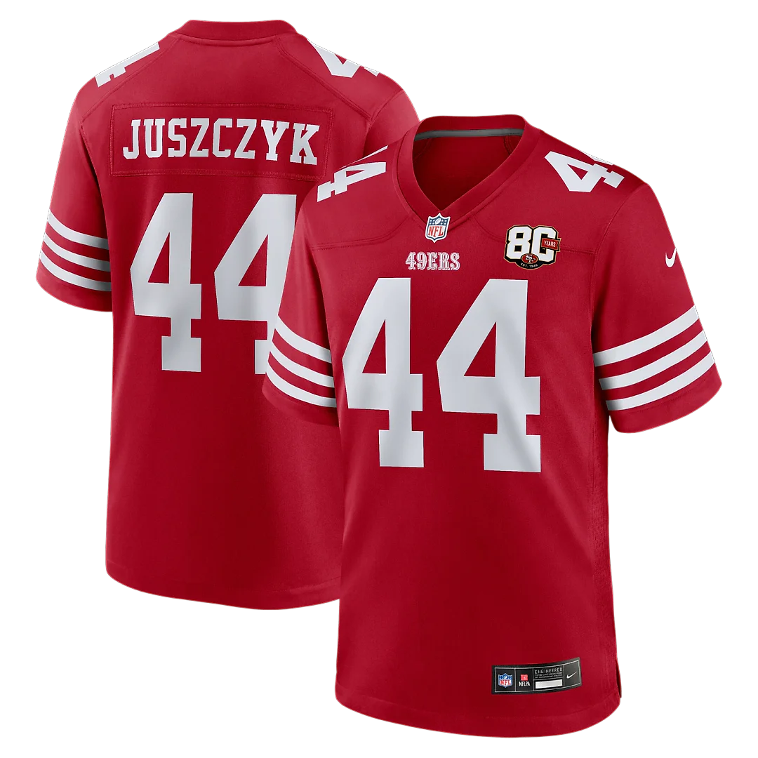 Zennovawear Kyle Juszczyk San Francisco 49ers 80th Anniversary Game Jersey - Scarlet