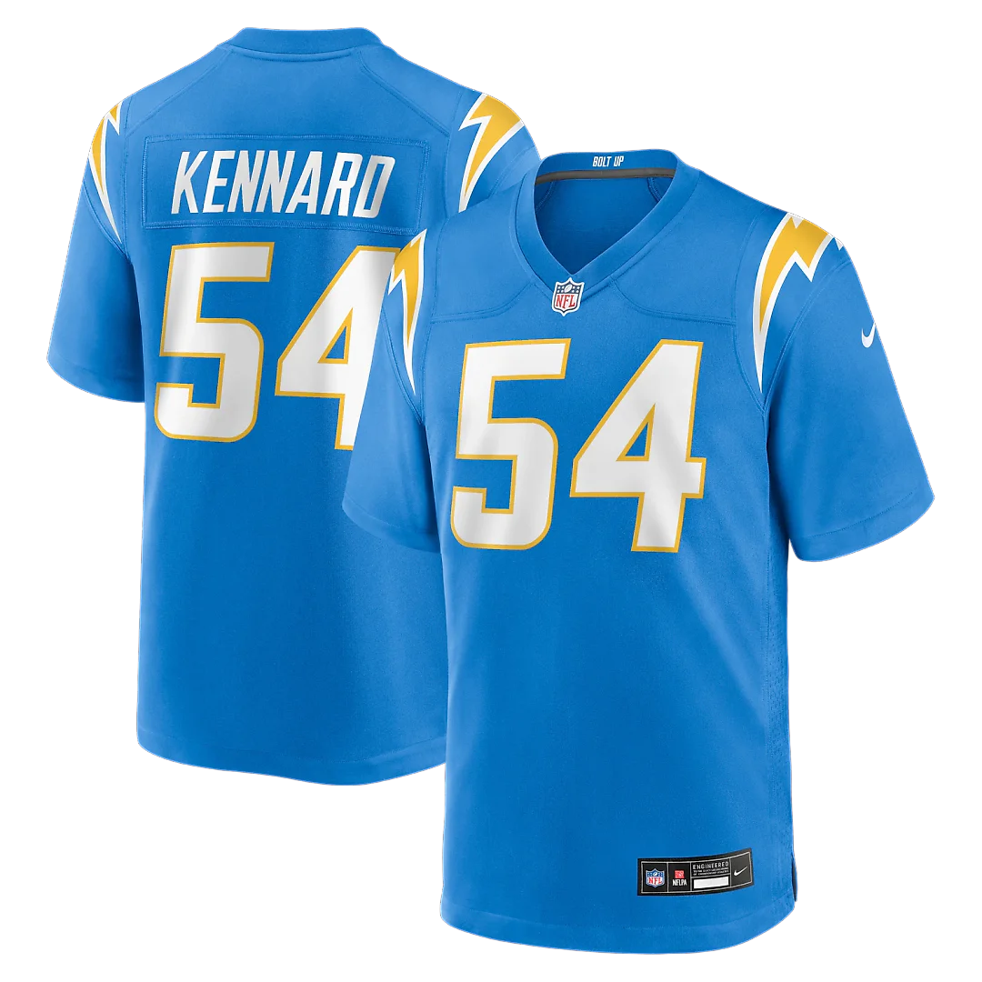 Zennovawear Kyle Kennard Los Angeles Chargers Team Game Jersey - Powder Blue