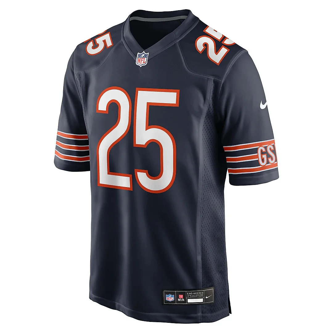 Zennovawear Kyle Monangai Chicago Bears Team Game Jersey - Navy