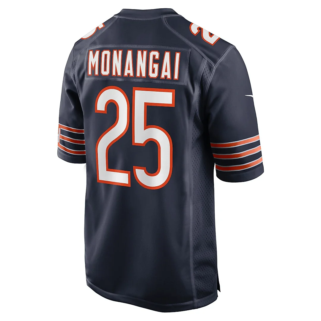 Zennovawear Kyle Monangai Chicago Bears Team Game Jersey - Navy