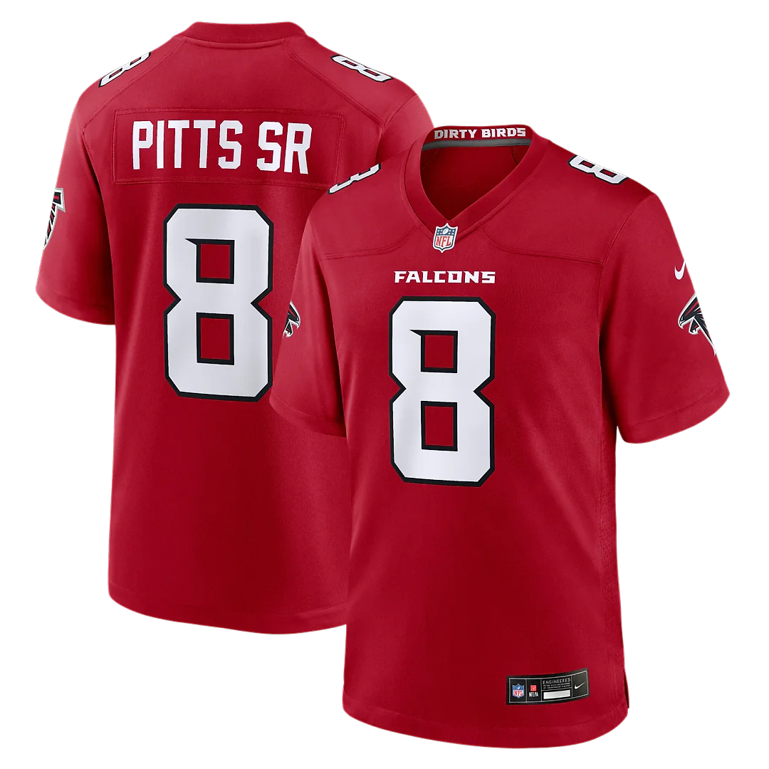 Zennovawear Kyle Pitts Sr. Atlanta Falcons Game Jersey - Red
