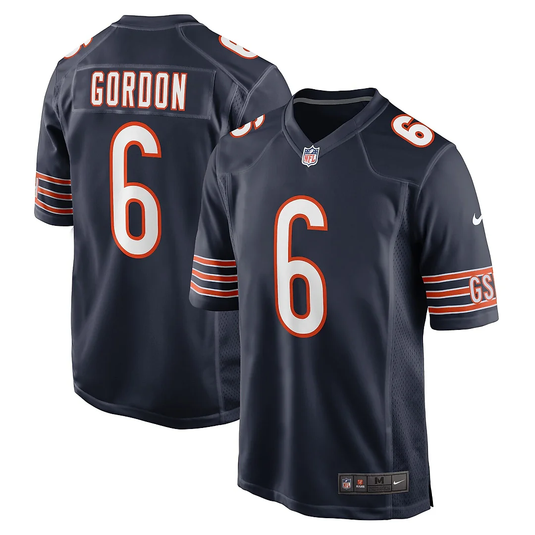 Zennovawear Kyler Gordon Chicago Bears Game Player Jersey - Navy