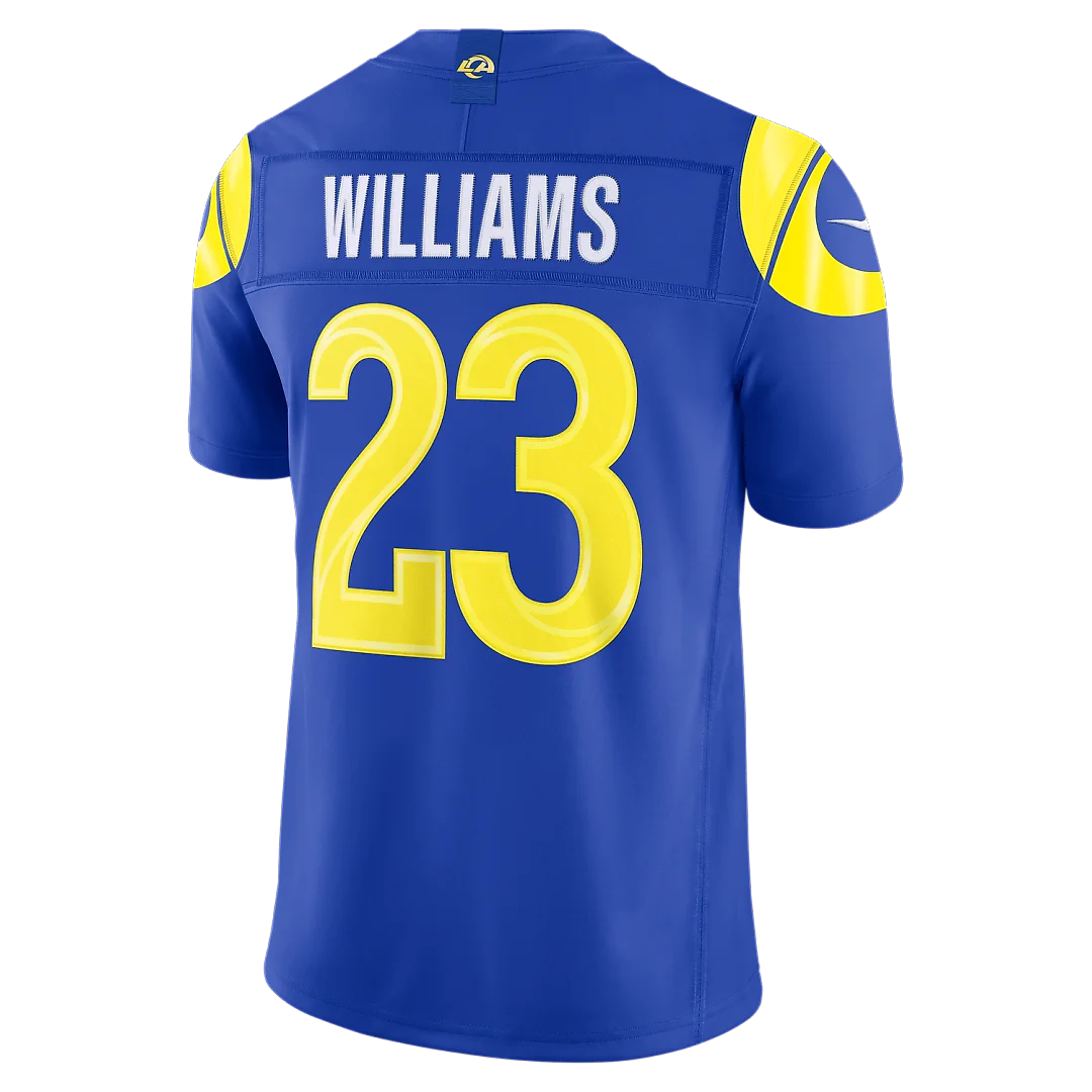 Zennovawear Kyren Williams Los Angeles Rams Team Vapor FUSE. Stitched Limited Jersey - Royal