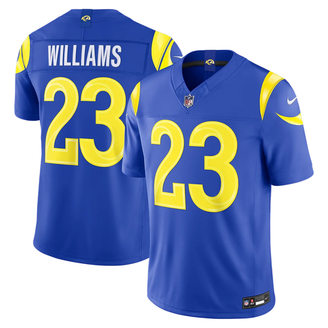 Zennovawear Kyren Williams Los Angeles Rams Team Vapor FUSE. Stitched Limited Jersey - Royal