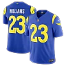 Zennovawear Kyren Williams Los Angeles Rams Team Vapor FUSE. Stitched Limited Jersey - Royal