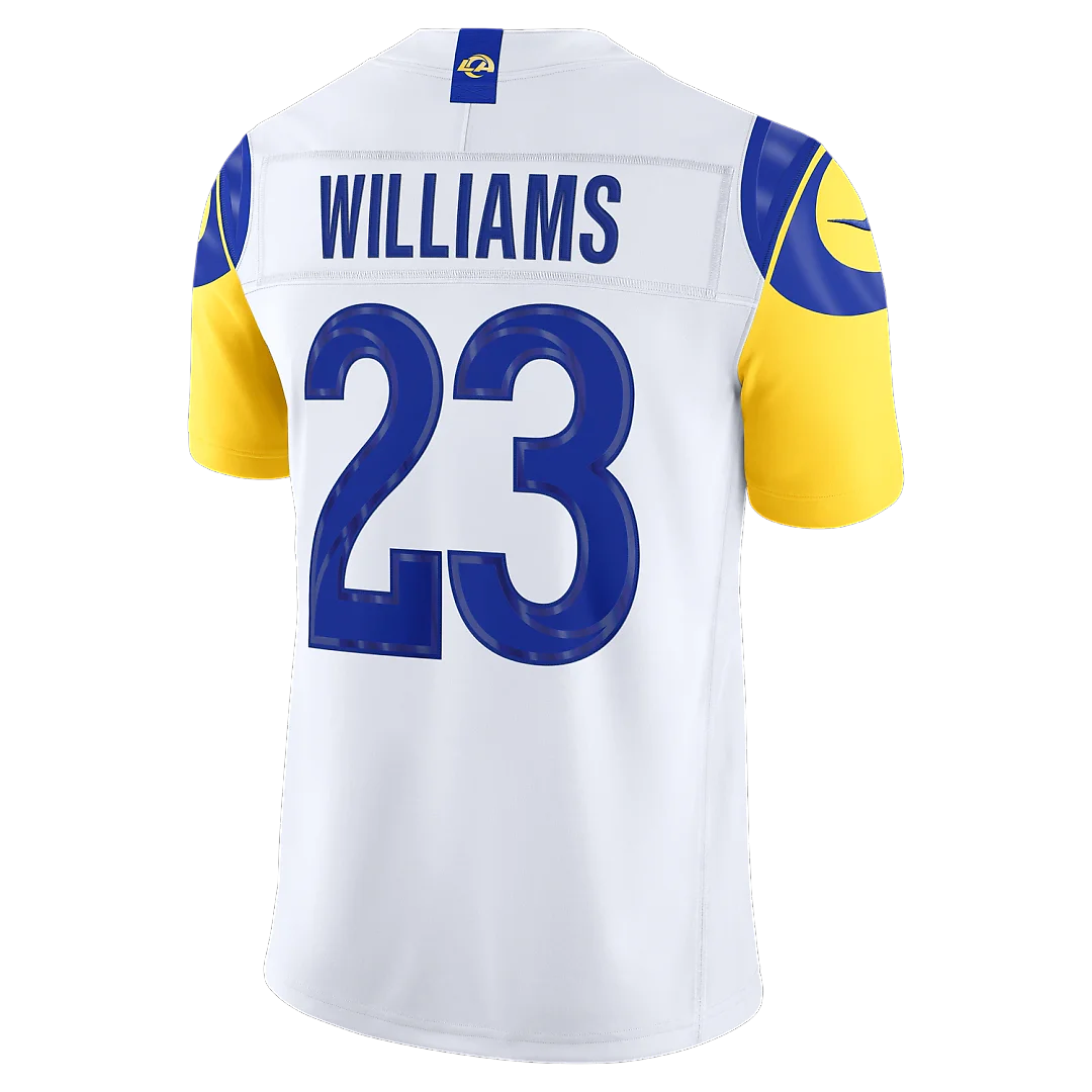 Zennovawear Kyren Williams Los Angeles Rams Vapor FUSE. Stitched Limited Jersey - White