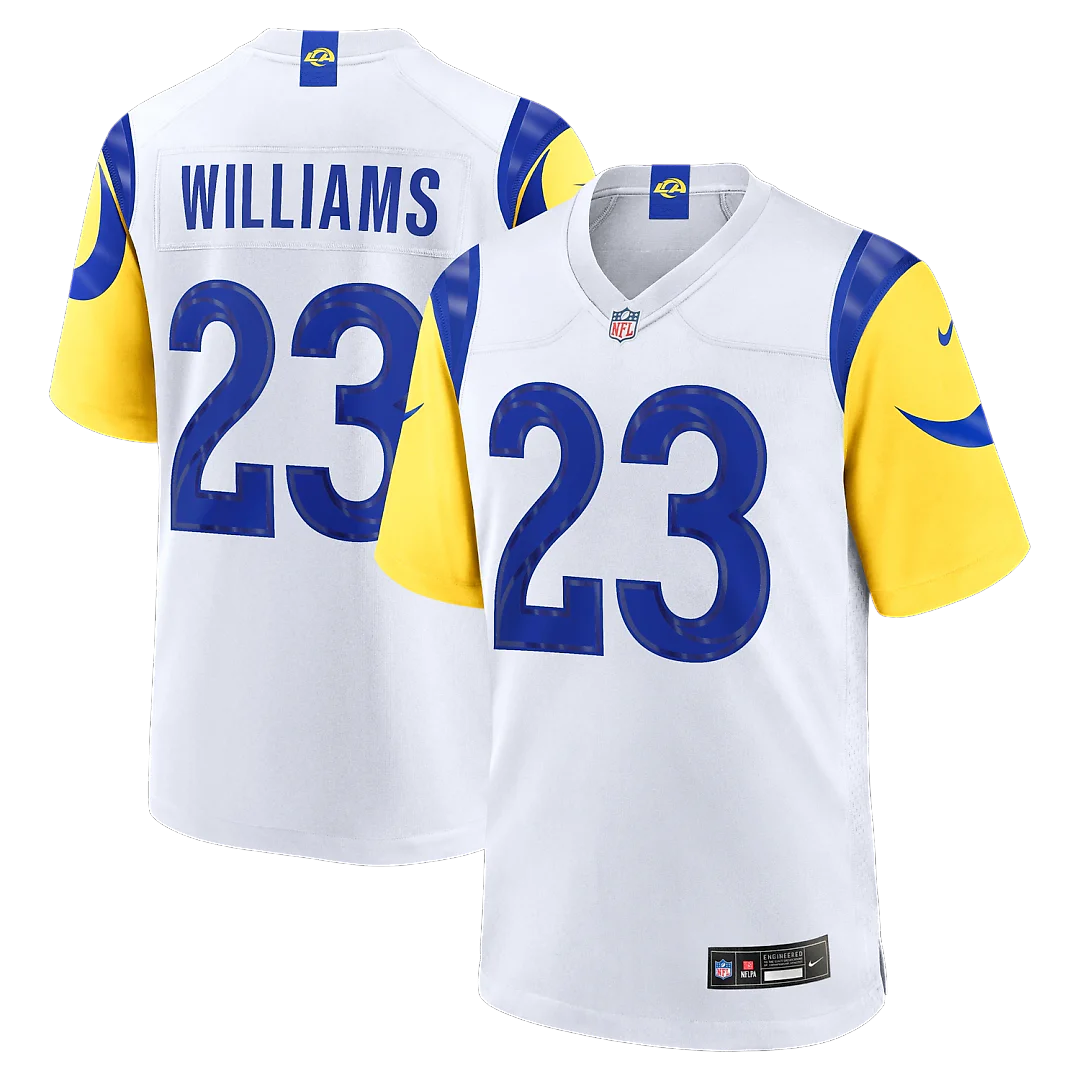 Zennovawear Kyren Williams Los Angeles Rams White Game Player Jersey - White