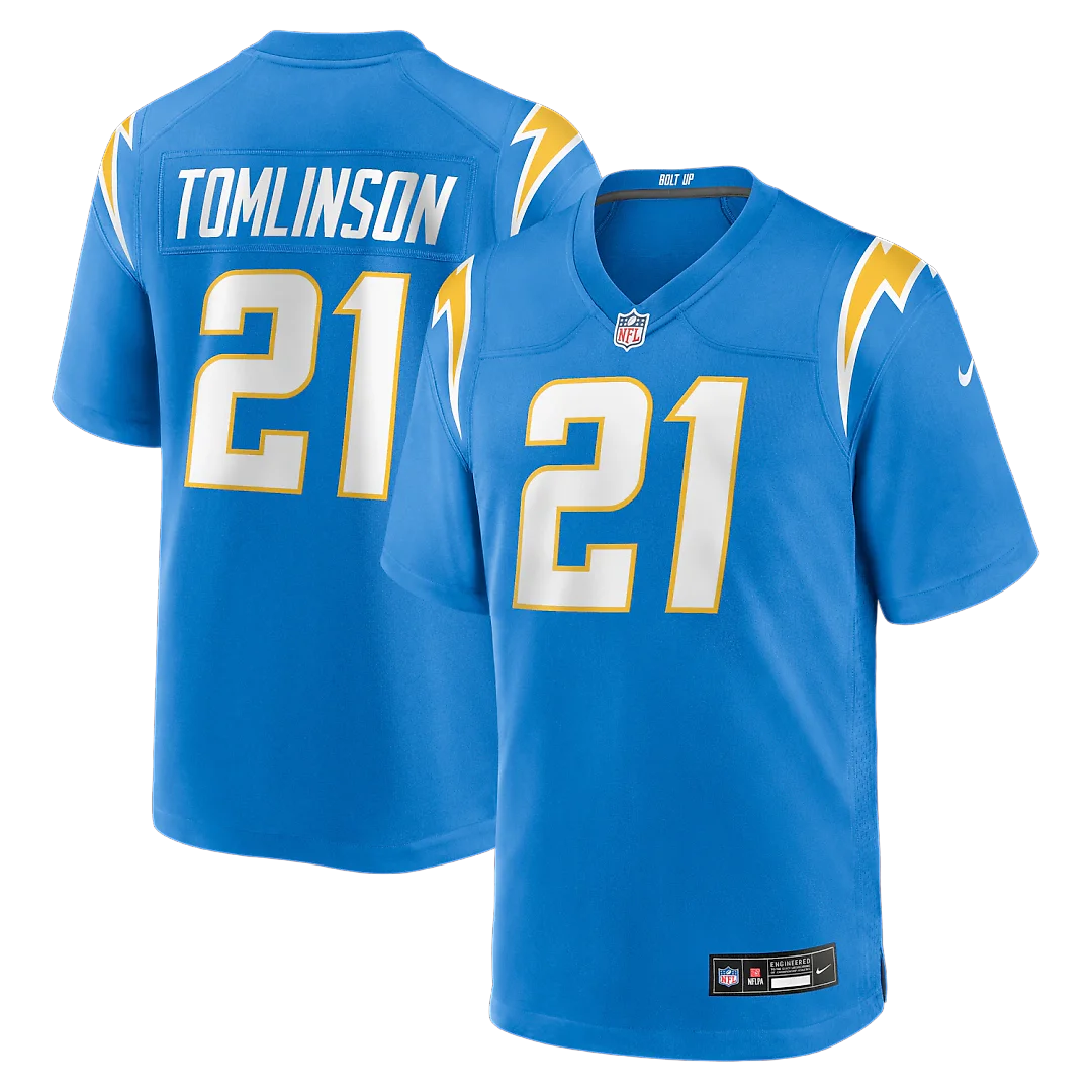 Zennovawear LaDainian Tomlinson Los Angeles Chargers Game Retired Player Jersey - Powder Blue