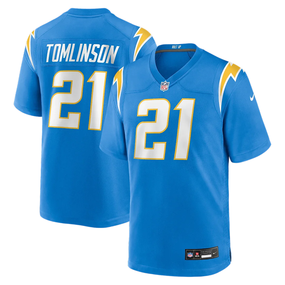 Zennovawear LaDainian Tomlinson Los Angeles Chargers Game Retired Player Jersey - Powder Blue