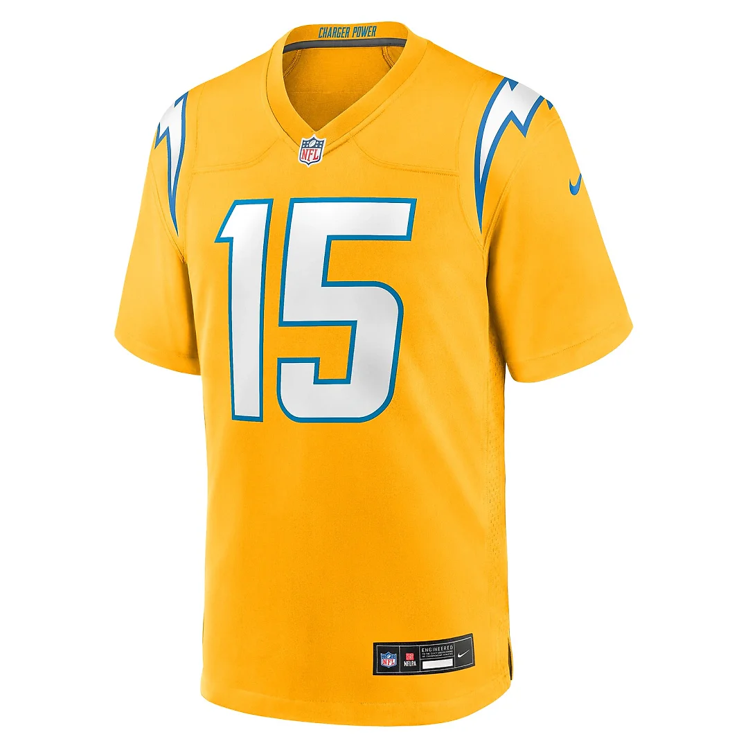 Zennovawear Ladd McConkey Los Angeles Chargers Alternate Charger Power Game Player Jersey - Gold