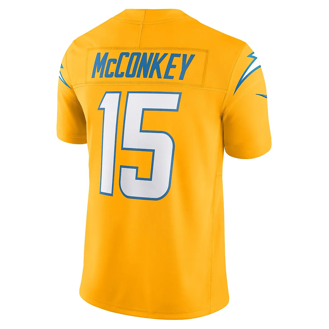 Zennovawear Ladd McConkey Los Angeles Chargers Alternate Charger Power Vapor FUSE. Limited Jersey - Gold