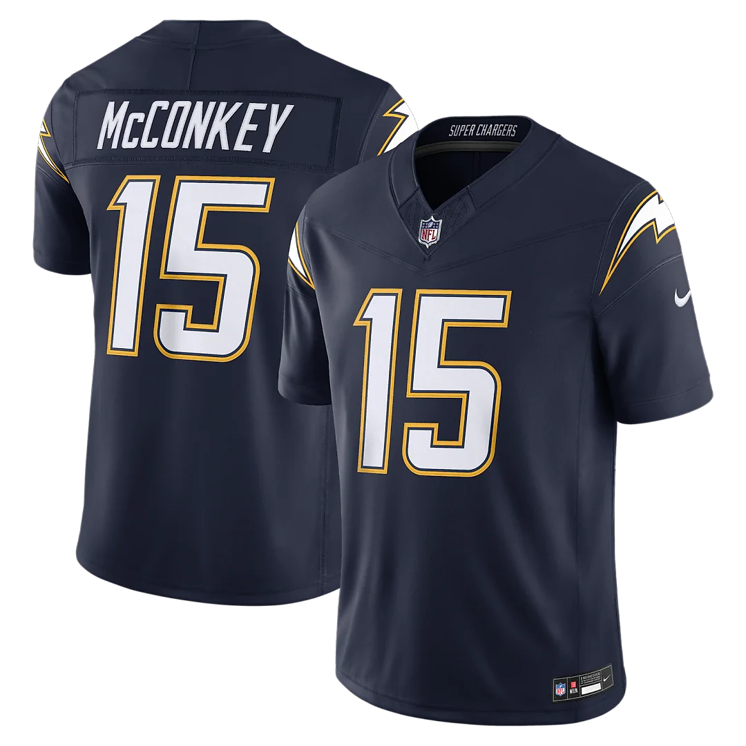 Zennovawear Ladd McConkey Los Angeles Chargers Alternate Super Chargers Vapor FUSE. Stitched Limited Jersey - Navy
