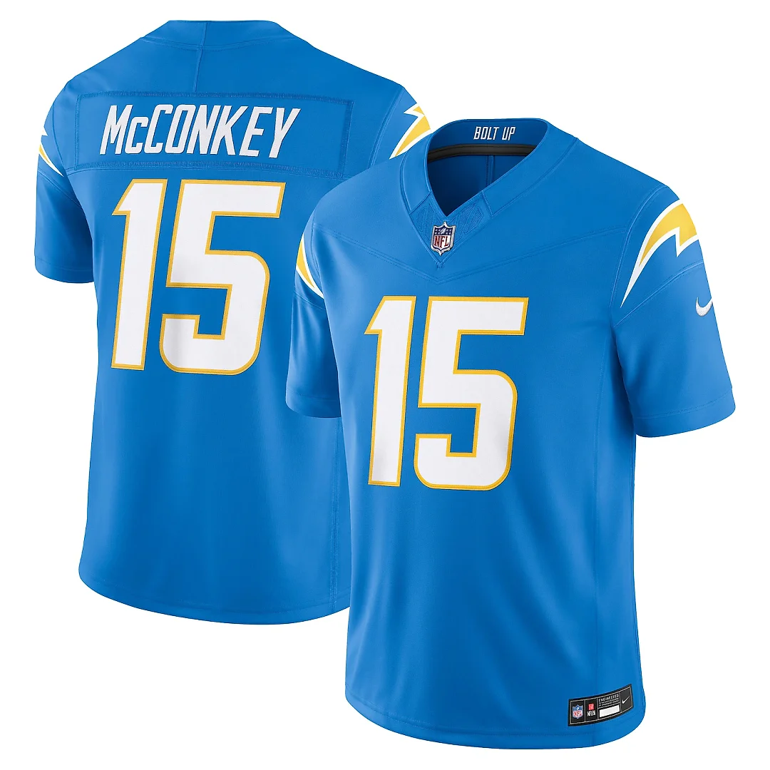 Zennovawear Ladd McConkey Los Angeles Chargers Team Vapor FUSE. Stitched Limited Jersey - Powder Blue