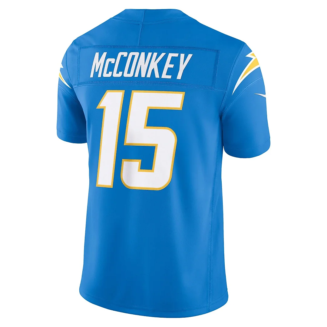 Zennovawear Ladd McConkey Los Angeles Chargers Team Vapor FUSE. Stitched Limited Jersey - Powder Blue