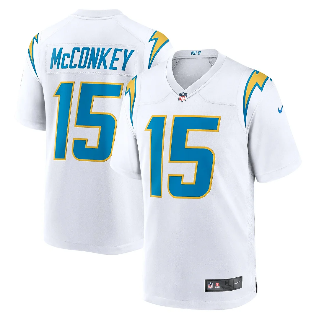 Zennovawear Ladd McConkey Los Angeles Chargers Game Jersey - White