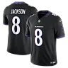 Zennovawear Lamar Jackson Baltimore Ravens Alternate Alternate Vapor FUSE. Stitched Limited Jersey - Black