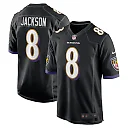 Zennovawear Lamar Jackson Baltimore Ravens Alternate Game Jersey - Black