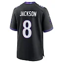 Zennovawear Lamar Jackson Baltimore Ravens Alternate Game Jersey - Black