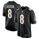 Zennovawear Lamar Jackson Baltimore Ravens Alternate Game Jersey - Black