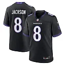 Zennovawear Lamar Jackson Baltimore Ravens Alternate Game Jersey - Black