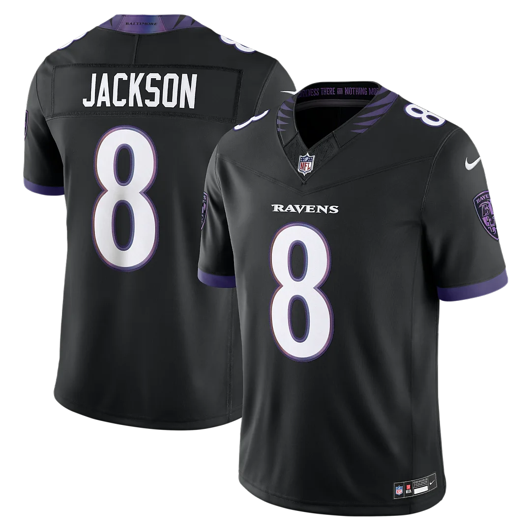 Zennovawear Lamar Jackson Baltimore Ravens Alternate Alternate Vapor FUSE. Stitched Limited Jersey - Black