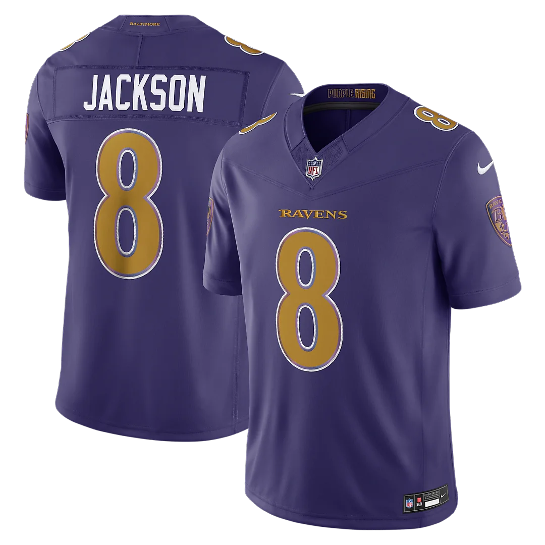 Zennovawear Lamar Jackson Baltimore Ravens Alternate Vapor FUSE. Stitched Limited Jersey - Purple