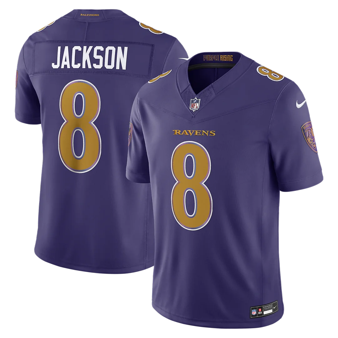 Zennovawear Lamar Jackson Baltimore Ravens Alternate Vapor FUSE. Stitched Limited Jersey - Purple