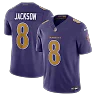 Zennovawear Lamar Jackson Baltimore Ravens Alternate Vapor FUSE. Stitched Limited Jersey - Purple