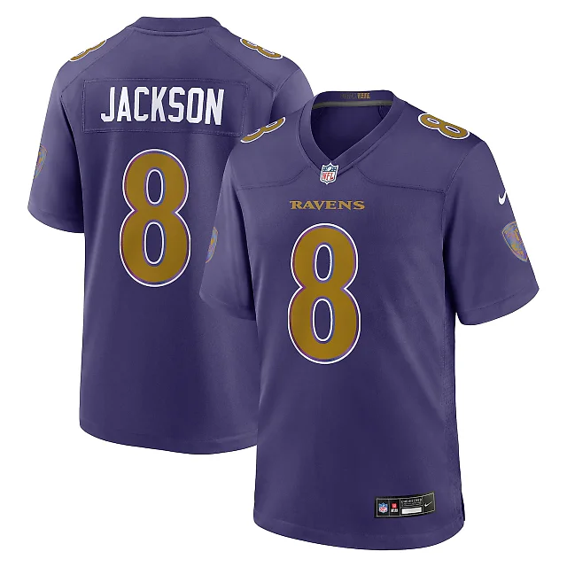 Zennovawear Lamar Jackson Baltimore Ravens Alternate Game Jersey - Purple