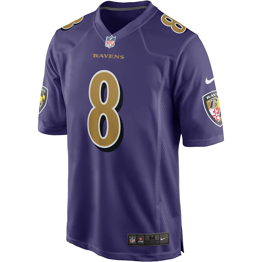 Zennovawear Lamar Jackson Baltimore Ravens Alternate Game Jersey - Purple