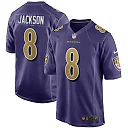 Zennovawear Lamar Jackson Baltimore Ravens Alternate Game Jersey - Purple
