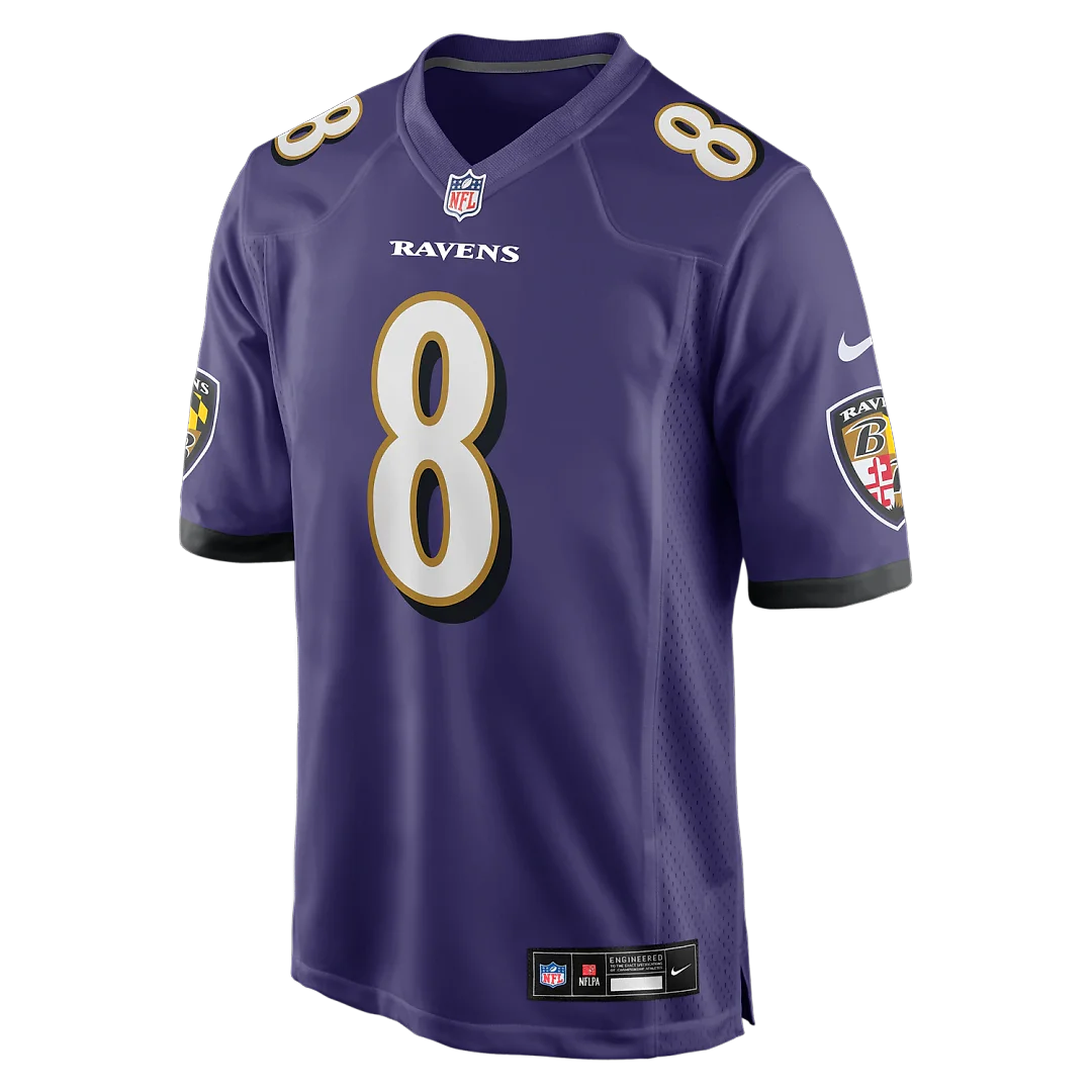 Zennovawear Lamar Jackson Baltimore Ravens Game Jersey - Purple