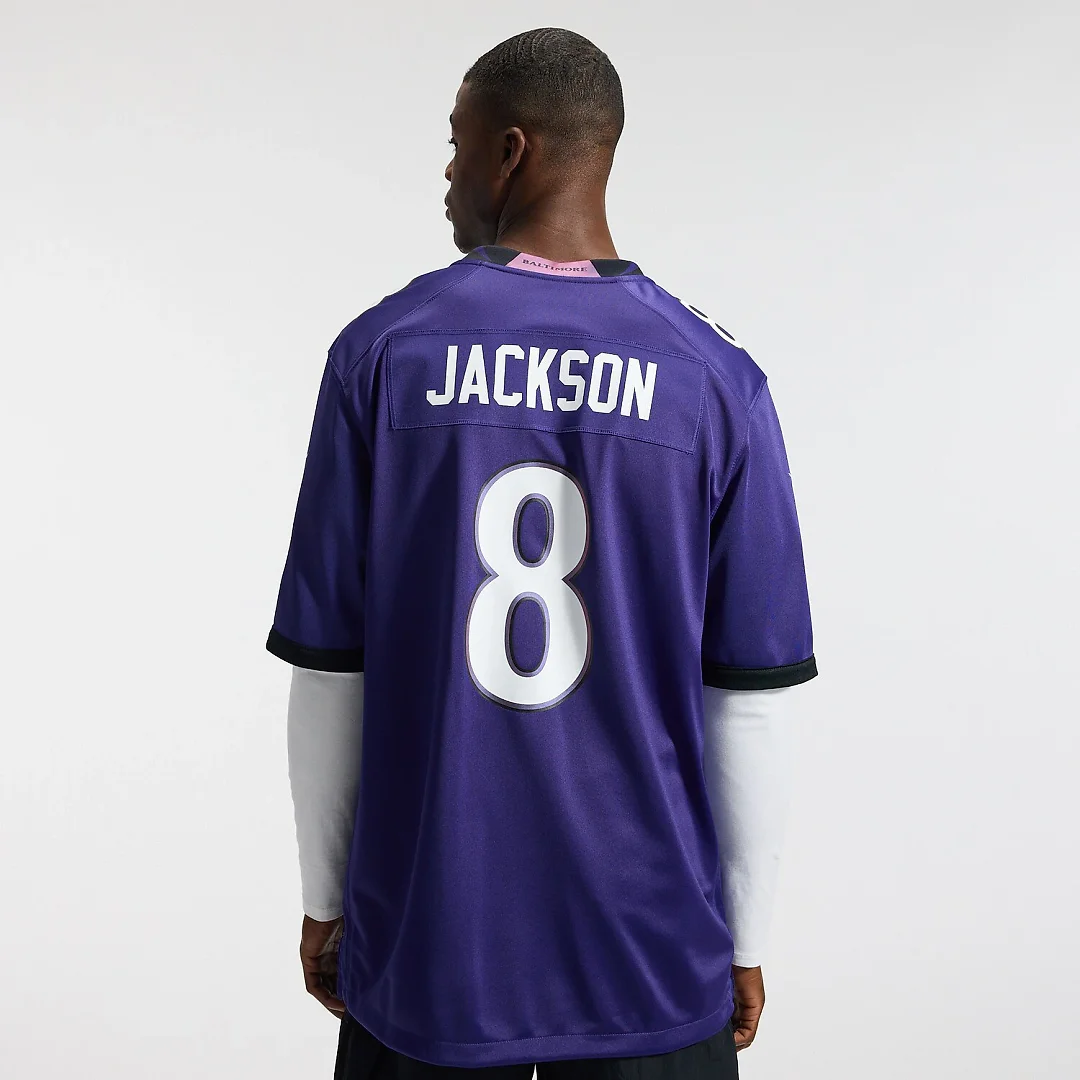 Zennovawear Lamar Jackson Baltimore Ravens Team Game Jersey - Purple